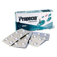 Ansicht der Packung von Propecia - Pillen gegen Haarausfall